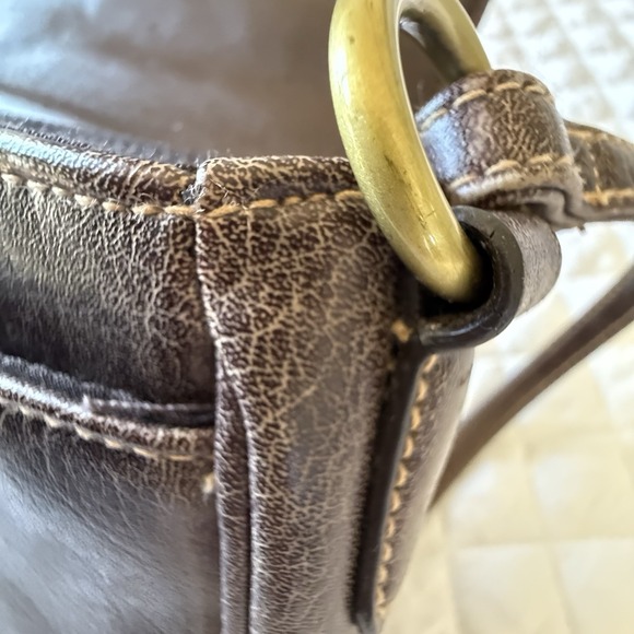 Q&A Handbags - Q&A-Shoulder Bag-Purse-Vintage-Removable Organizer Wallet-Medium size-Brown